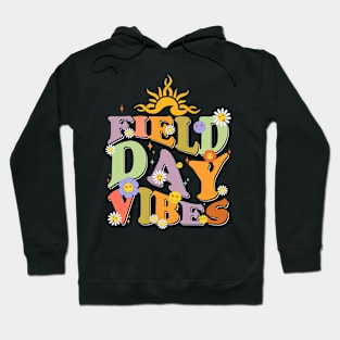 Field Day Vibes Summer Teacher Kids Retro Last Day Of School Hoodie